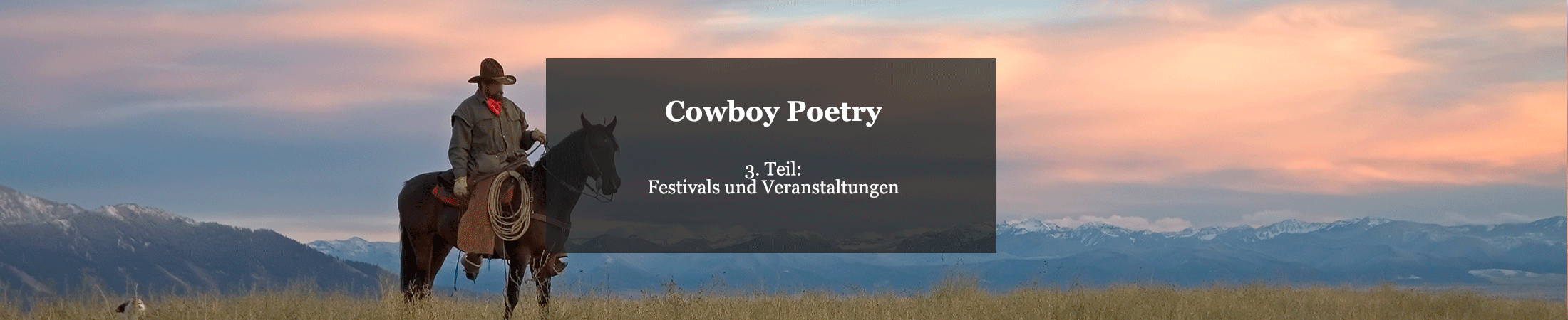 Cowboy Poetry Festivals